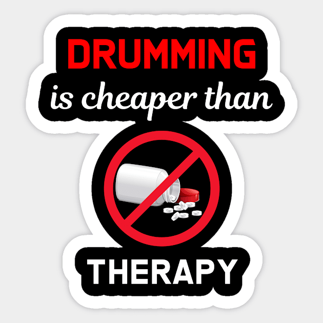 Cheaper Than Therapy Drumming Sticker by Hanh Tay